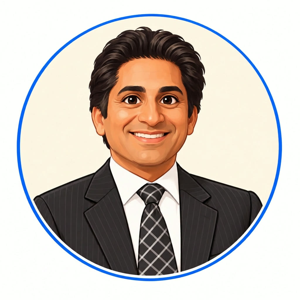 Generated illustrated portrait of Simran Soin.